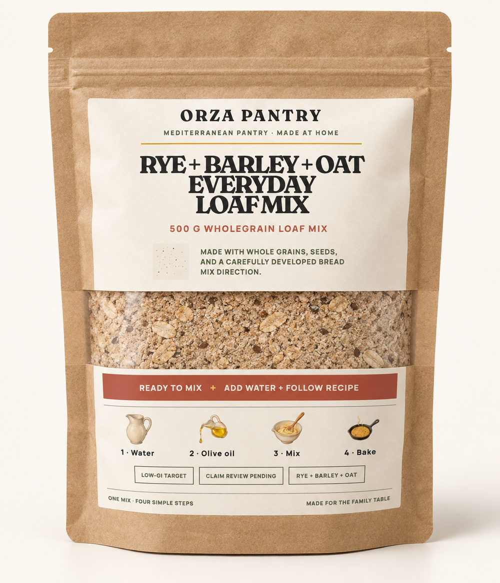 ORZA PANTRY Pan cotidiano de centeno, cebada y avena · 500 g