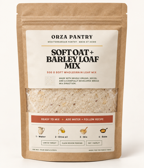 Pan tierno de avena y cebada 500 g bolsa de mezcla para pan con pan preparado e ingredientes secos