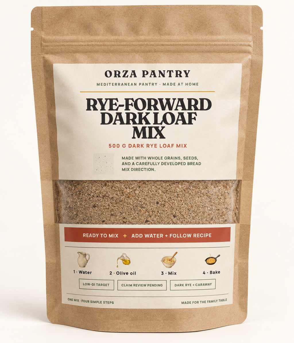 Pan oscuro de centeno 500 g bolsa de mezcla para pan con pan preparado e ingredientes secos
