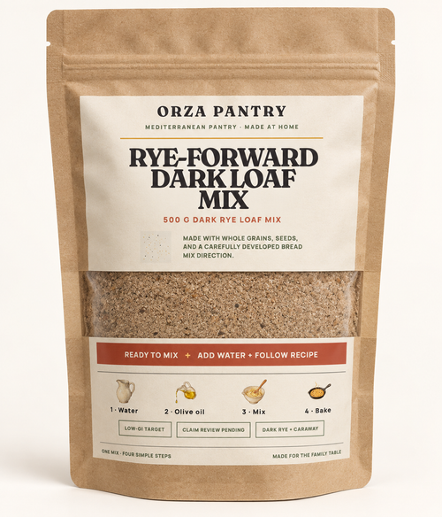 Pan oscuro de centeno 500 g bolsa de mezcla para pan con pan preparado e ingredientes secos