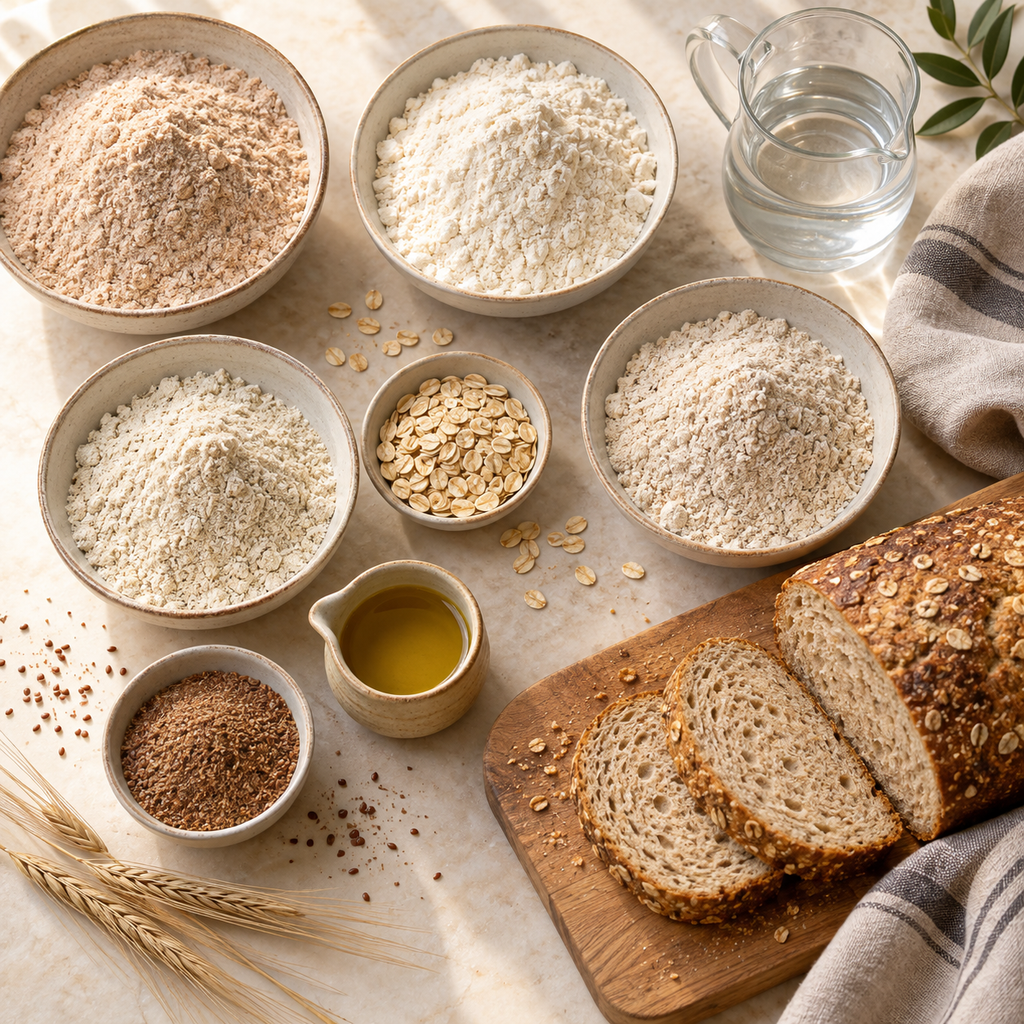 Pan tierno de avena y cebada 500 g bolsa de mezcla para pan con pan preparado e ingredientes secos