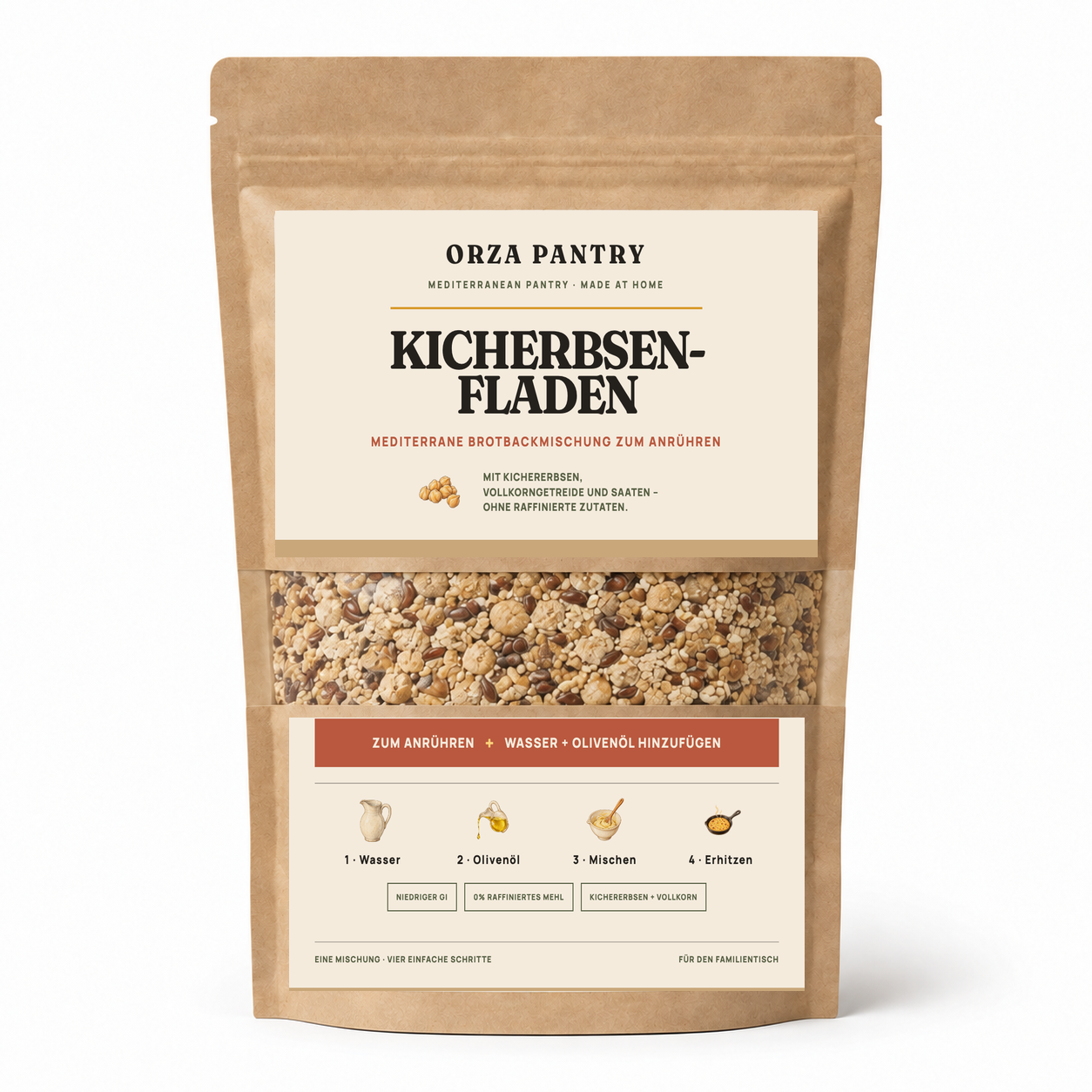 Kichererbsen-Fladenbrot-Mix – 500 g · ergibt etwa 8 Fladenbrote